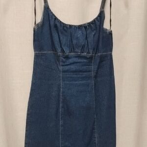 Denim Sleeveless Dress Blue Jean Dress Size Small So Flattering! Bought In 2000